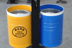 阳泉市户外镂空钢制分类垃圾桶