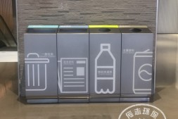 忻州室内商场直投口不锈钢分类垃圾桶