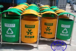 忻州市户外防盗玻璃钢分类垃圾桶