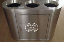 太原市室内机场三分类不锈钢垃圾桶