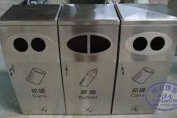 运城市创意三分类不锈钢废物回收箱