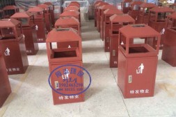 忻州酒店室内方形烤漆钢制垃圾桶