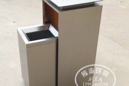 长治室内电梯口方形不锈钢果皮箱