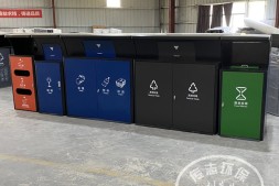 山西户外大型分类不锈钢垃圾桶外罩