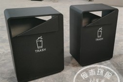 运城户外创意投口喷粉不锈钢垃圾箱